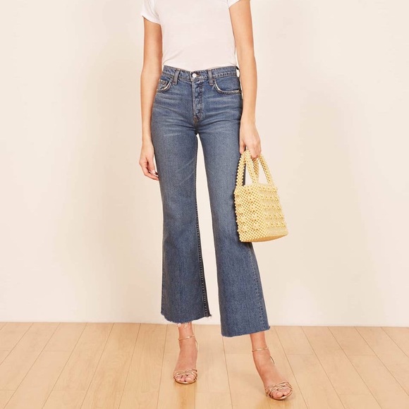 Reformation Denim - Reformation Mid crop flare jeans
